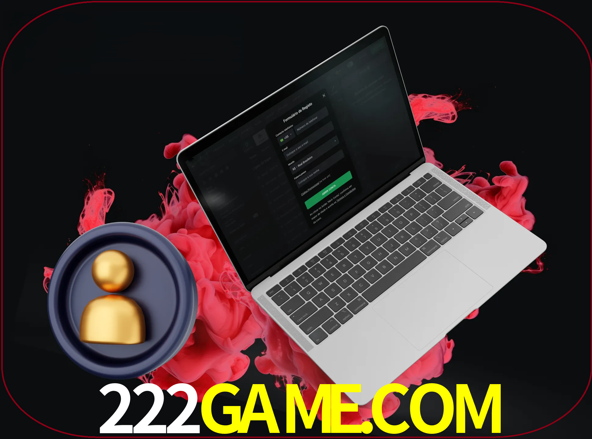 No cabeçalho do site 222game, clique no botão que o levará a um formulário especial onde terá de introduzir as suas informações actuais.