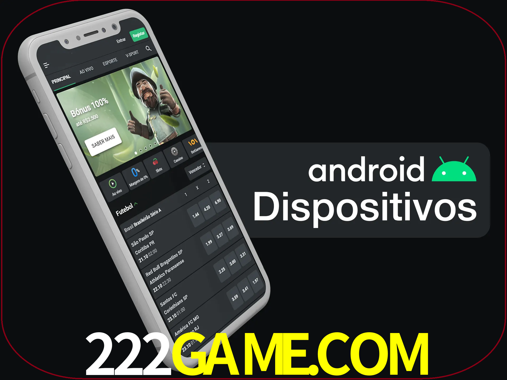 O aplicativo suporta a maioria de todos os dispositivos Android.