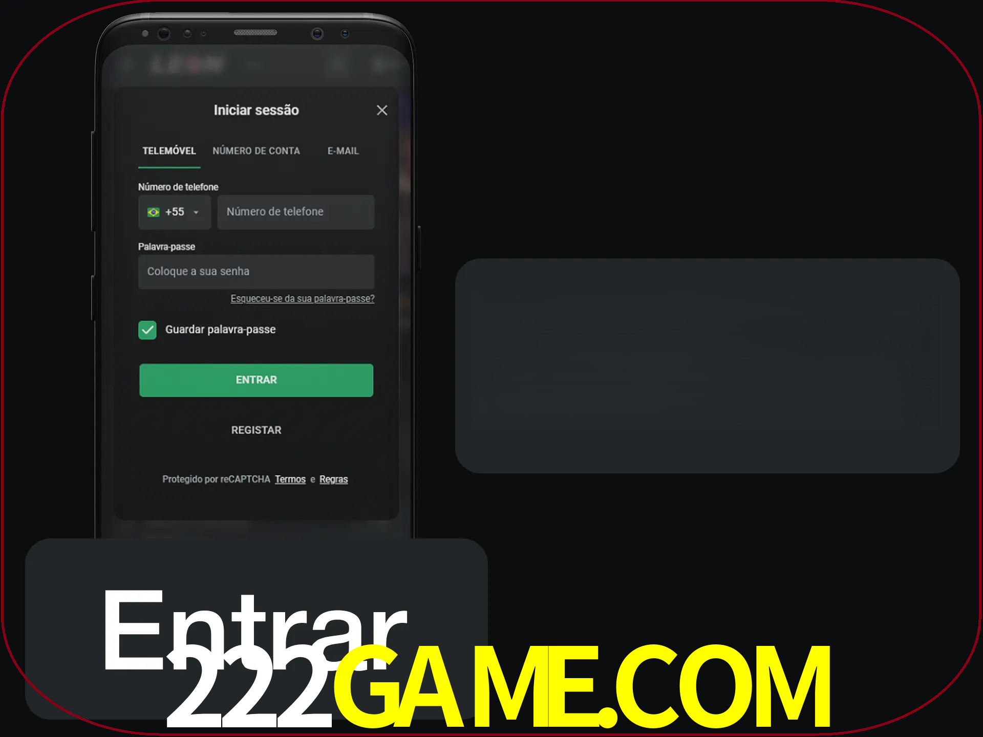 Faça o login para começar a apostar e jogar no cassino.