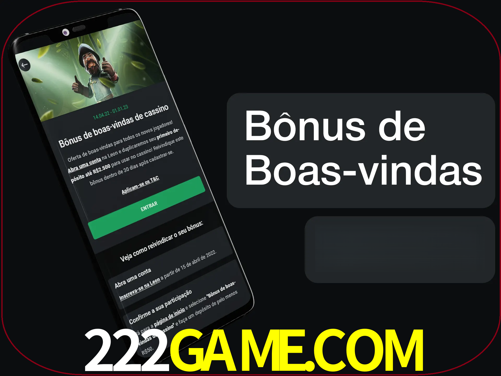 Não se esqueça de usar o bônus de boas-vindas.